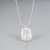 Collar de perlas de agua dulce con diseño de nicho coreano para mujer, colgante de perla barroca cuadrada de forma especial, cadena de clavícula para mujer