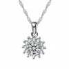 Rápido mano TikTok en línea Rojo Vivo suministro collar de plata ocho corazones y ocho flechas alta imitación color D moissanita Trébol colgante femenino