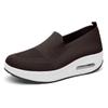 Zapatos de Mujer con Cámara de Aire Transfronterizos, Zapatos Slip-On de Suela Gruesa, Zapatos Rocking Transpirables de Tejido Fly-Knit, Fabricante de Zapatos Casuales de Mujer con Plataforma de Talla Grande para Mujer