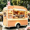 Carrito de bocadillos popular de Shanghái, carrito de puesto callejero comercial, carrito de café, carrito de comida para postres, carrito de tienda en parque escénico