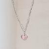 Colar multicamadas de flash de diamante zircônia amor dividido brincos anel amor branco leitoso azul temperamento doce e cool corrente clavicular sênior