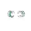 Anillo de Lujo Ligero Abierto de Plata Esterlina s925 Exclusivo para Hermanas, Diseño Nicho, Textura de Papel de Estaño, Cristal de Zircón Azul