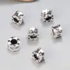 Anillo de plata de ley S925 con mantra de seis palabras, accesorios, plata tailandesa vintage envejecida, material de cuentas hecho a mano para bricolaje, venta al por mayor de joyería