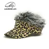 Sombreros Originales para Hombres, Sombreros tipo Peluca con Estampado de Leopardo Personalizados, Gorras de Béisbol Estilo Streetwear Europeo y Americano para Mujeres, Gorras de Béisbol Versátiles e Informales para Celebridades de Internet