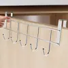 Estante de 5 ganchos detrás de la puerta del gabinete, estante colgante creativo montado en la puerta de la cocina, estante de ganchos montado en la pared, gancho sin clavos que no deja marca para almacenamiento y organización