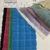 Azúcar cuadrado Jacquard a cuadros tela arrugada ropa infantil Pantalones de pierna ancha refrescantes a cuadros tela de camiseta interior para mujer europea y americana