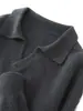 Suéter de Lujo para Hombre 100% Lana con Cuello de Gaviota, Suéter Pulóver de Punto Cachemir Casual de Negocios