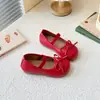 Zapatos de Princesa Estilo Coreano para Niñas, Nuevos Modelos Primavera y Otoño, Zapatos de Ballet de Suela Suave para Niñas Pequeñas, Elegantes Zapatos de Cuero para Niños para Actuaciones