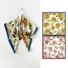 Nuevo Pañuelo de Seda Estampado Digital de Sarga a Doble Cara para Mujer Pañuelo de Flores de Alta Gama Transfronterizo Pañuelo Cuadrado Dulce Fresco para el Pecho Personalizado