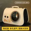 Bolsa de gato tipo cápsula espacial fofa transfronteiriça, bolsa de estimação portátil de ombro único, mochila visível antiestresse e antiperda para gatos quando fora