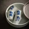 Conjunto de Presente com Caixa de Quatro Peças para Xícaras de Chá das Dinastias Tang e Song, Conjunto de Xícaras de Chá para Presente Casual, Conjunto de Xícaras de Chá para Lazer Verde Antigo