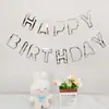 Bandera de feliz cumpleaños decoración de fiesta diseño de escena niño y niña de un año accesorios para fotos infantiles bandera colorida