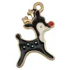 Conjunto de 30 Acessórios de Esmalte de Natal para DIY: Papai Noel, Boneco de Neve, Sino, Rena, Pingentes de Pulseira, Chaveiros