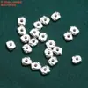 Plata de ley hilo irregular codo caído diamante pegamento mortero accesorios pieza pequeña espaciador de plata lisa anillo irregular de correr junta DIY accesorios