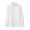 Camisa branca masculina de manga comprida, de alta qualidade, primavera e outono, solta, tamanho grande, moda de marca, camisa uniforme de manga comprida interna da moda