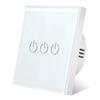 Tipo 86 Estándar Europeo Panel de Interruptor de Pared de Vidrio Templado Fuego Único Empotrado Oculto Interruptor Táctil Inteligente Venta al por Mayor