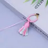 Llavero Cordón de Nudo de Diamante con Borla Corta Bo Ting Accesorios Semi-Terminados para DIY Colgante de Borla Pequeña Joyería