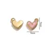 Acero Inoxidable Goteo de Aceite Pequeño Colgante de Amor DIY Colgante Pequeño para Teléfono Móvil Accesorios de Joyería Pulsera de Corazón de Melocotón Colgante para Pendientes Lote