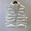 Chaleco de Plumas Grueso para Mujer 90% Plumón Nueva Moda Cálido Holgado Sin Mangas Corto