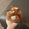 Botas de neve para bebê, sapatos de inverno para crianças pequenas de 1 a 3 anos para meninos, botas quentes de algodão forradas com pelúcia, sapatos grandes de algodão com sola macia para meninas