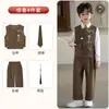 Traje Tang Hanfu de Estilo Chino Tradicional para Niños, Conjunto de Chaleco Nuevo Estilo Chino para Niños para Actividades de Clase, Eventos del 1 de Junio, Anfitriones, Recitación y Actuaciones
