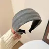 Diadema retro de corona alta para mujer, simple y elegante, diadema de ala ancha que no estrangula el cabello, accesorio para el cabello de moda estilo coreano