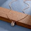 Collar Inteligente Ciervo Te Acompaña Todo el Camino Moda Acero de Titanio Lujo Accesible para Mujeres Diseño de Nicho Cadena para Clavícula Collar con Colgante Nuevo