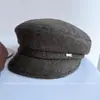 Chapéu Octogonal Harris Tweed para Mulheres, Boina Quente de Outono e Inverno, Boina de Aba Colorida Mista, Chapéu Militar Retro Fashionável, Tendência