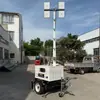 Farol Móvel de Vapor Metálico Motor a Diesel Trailer Montado Luz LED Caminhão de Iluminação para Construção HMF968