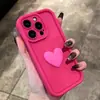 Capa de celular emery tridimensional de amor é adequada para Apple 16 tendência 15 simples 14 sem injeção de óleo 11 capa macia XR