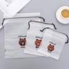 Bolsa de viaje impermeable con diseño de oso de dibujos animados, bolsa de bolsillo con cordón, bolsa de equipaje, bolsa de almacenamiento de ropa