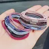 Anillo para el cabello básico 3 en 1 de alta elasticidad, versión coreana de cabeza de bola de cola de caballo simple, banda de goma pequeña, cuerda para la cabeza fresca pequeña, venta al por mayor para mujeres