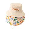 Sombrero infantil de verano a prueba de sol sombrero de pescador primavera y otoño doble cara niños y niñas sombrero de cubo lindo que combina con todo sombrero para el sol sombrero para el sol