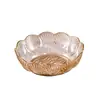 Nuevo Tazón de Frutas Transparente con Forma de Flor para Sala de Estar del Hogar Estilo Lujo Ligero Plato para Snacks y Frutas Bandeja de Almacenamiento de Plástico Directo del Fabricante