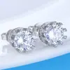 Nuevo Producto Aretes Estilo Coreano Corona de Plata Lun Plata Esterlina para Hombres y Mujeres, Abalorios Universales Taobao, Clásicos Europeos y Americanos al por Mayor