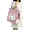 Nova Bolsa de Feltro para Pet, Bolsa de Ombro Portátil para Deslocamento, Grande Capacidade, Bolsa de Embalagem Fofa com Desenho Animado