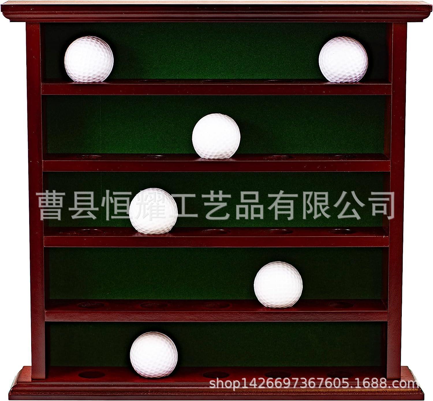 木质高尔夫球展示柜 多层摆挂式展示收纳架 高尔夫球收纳置物架