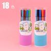 Truecolor 2116 Cool 24 Colores Lavables Acuarelas Plumas de Colores para Niños Barril Triangular Gran Capacidad Set de Pinceles de Colores