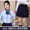 Camisa Azul de Trabalho para Mulheres para Salão de Beleza Primavera e Outono do Fabricante, Não Amassa, Antirrugas, Camisa Profissional de Manga Longa, Uniforme para Recepção de Hotel