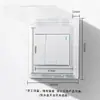 Caja impermeable para enchufe de 86 tipos, caja a prueba de salpicaduras para baño, caja impermeable para baño, cubierta protectora adhesiva transparente.