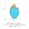 Estilo Lujo Ligero Accesorios Colgantes de Piedras Preciosas Naturales Piedra Natural Ágata Turquesa Piedra Preciosa Marco Chapado en Cobre Dorado Colgante DIY