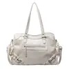 Bolsa de Moto Estilo Coreano Nicho Super Legal Bolsa Feminina 2026 Nova Tendência Bolsa Tote de Grande Capacidade Múltiplos Bolsos Ombro Único Transversal