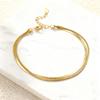 Pulsera de Cadena Hueso de Serpiente de Doble Capa de Venta Caliente Transfronteriza para Mujer, Moda, Elegante, Exquisita, Gama Alta, Estilo Minimalista Pulsera de Doble Capa Suministro