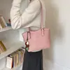 Bolsa tote minimalista de grande capacidade, nicho de moda estilo coreano, novo modelo 2026, bolsa de ombro e transversal de alta qualidade