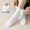 Calcetines de media pantorrilla para mujer, calcetines de algodón fino de verano holgados, calcetines de algodón resistentes al olor, calcetines deportivos largos de color café para mujer para primavera y otoño