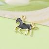 Colgante de aleación de unicornio con gota de aceite, material total para manualidades DIY, accesorios para pendientes, collares, pulseras
