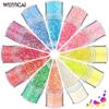 Cor mágica Superfine + Fragmento Misturado 12 Cor Nail Art Lantejoulas Conjunto Matte Pearlescent Nail Art jóias diamante unhas adesivos
