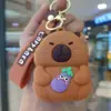 Bolsa de monedas popular de Capibara Llavero Cabeza de silicona Bolsa de almacenamiento para auriculares Bolso colgante Accesorios Regalos pequeños Al por mayor