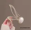 Pasador de Perla Incrustado con Diamantes Coreano, Diseño de Lujo de Moda, Pinza de Garra para la Parte Trasera de la Cabeza, Accesorio de Moda de Personalidad Nicho al por Mayor