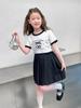 Camiseta Curta da Moda Infantil Tendência para Meninas, Top Streetwear Elegante de Corte Justo para Crianças Maiores, Nova Coleção Verão 2025